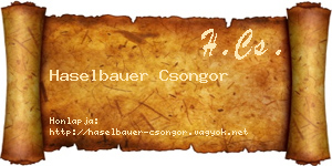 Haselbauer Csongor névjegykártya